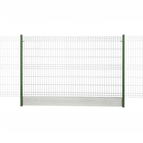 kit grillage rigide avec poteaux à encoches et plaque de soubassement easy pro 5 vert