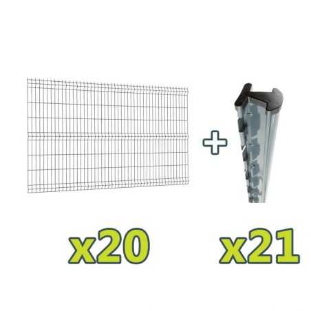 Contenu du kit clôture panneau rigide Easy PRO 5 - 50 mètres Contenu du kit clôture panneau rigide Easy PRO 5 - 50 mètres