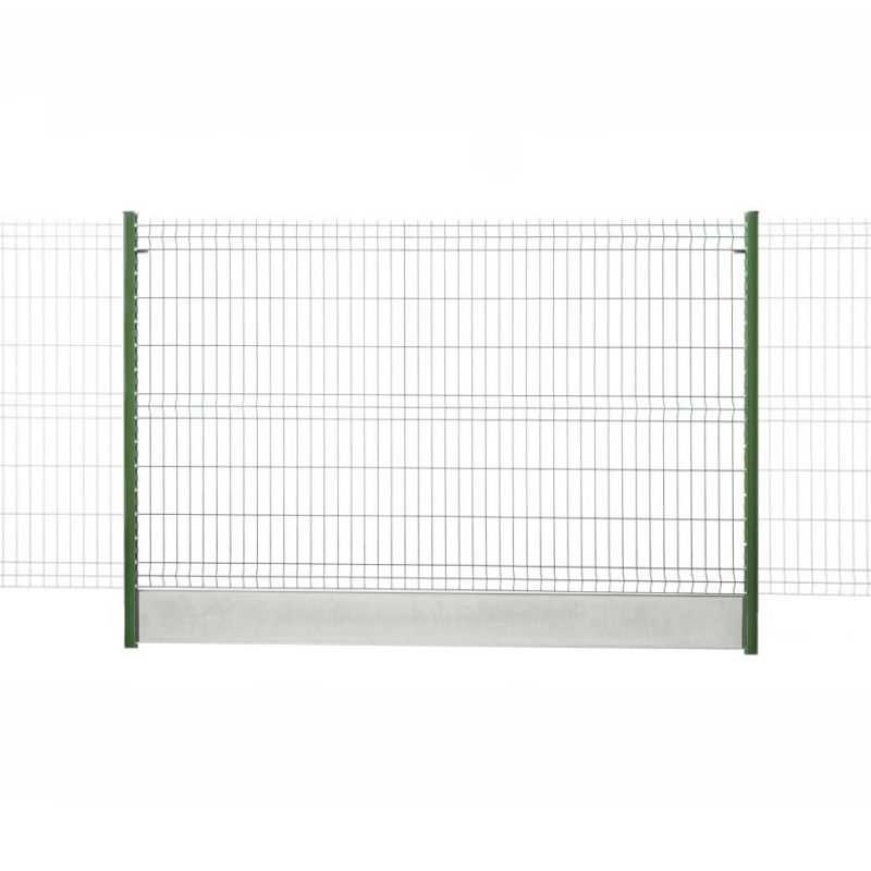 kit clôture rigide poteaux à encoches avec soubassement béton gamme eco pro vert
