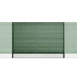 kit clôture rigide avec soubassement et brise-vue rouleau pvc vert gamme easy pro 5