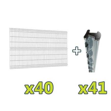 Contenu du kit clôture panneau rigide Easy PRO 5 - 100 mètres Contenu du kit clôture panneau rigide Easy PRO 5 - 100 mètres