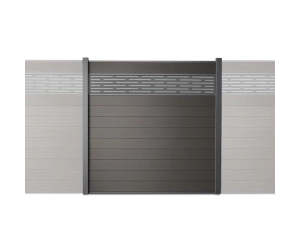 kit cloture composite decoupe lazer gris