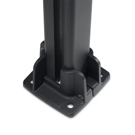 Platine aluminium pour clôture composite, clôture composite sur muret