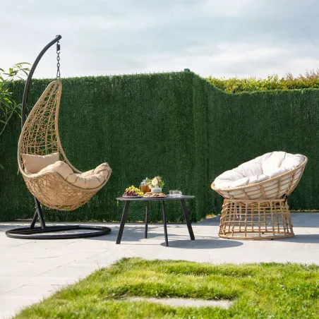 occultation jardin avec haie artificielle