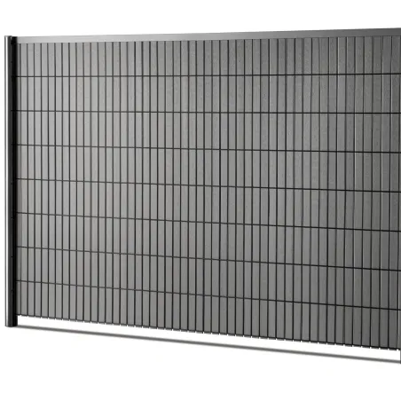 Lattes bois composite occultation panneau double fil | Easy Clôture