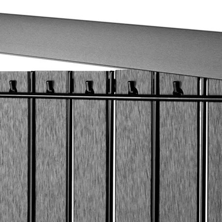 Lattes bois composite occultation panneau double fil | Easy Clôture