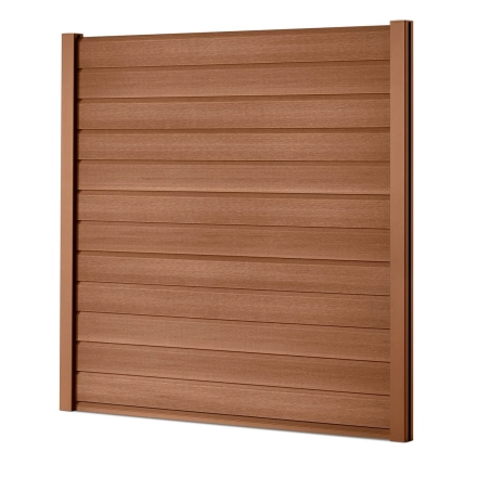 Kit clôture persienne lame composite coextrudée à sceller imitation bois