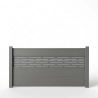 Kit clôture lame aluminium avec lame décorative Azural sur platine gris quartz