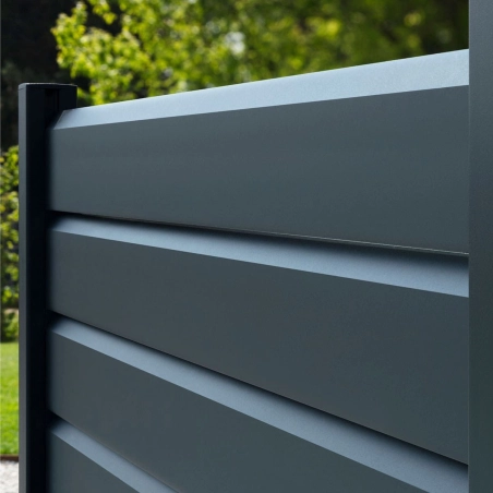 Kit clôture persienne lame aluminium sur platine | Easy Clôture