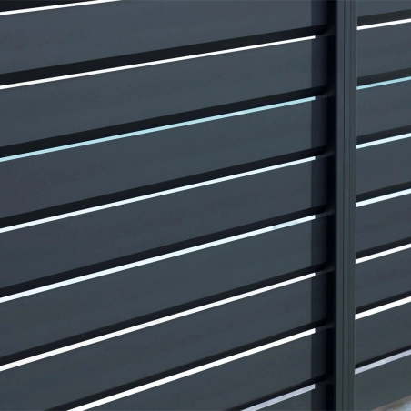 Kit clôture persienne lame aluminium sur platine | Easy Clôture