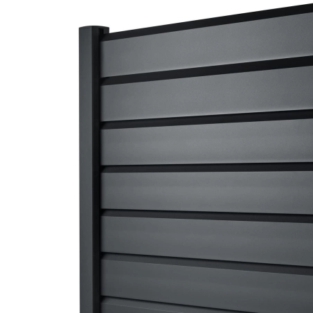 Kit clôture persienne lame aluminium sur platine | Easy Clôture