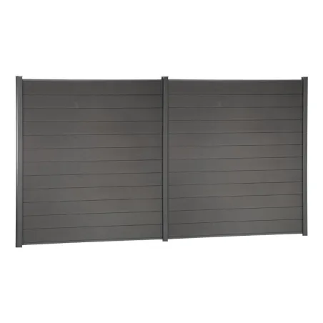 Clôture bois composite avec poteau aluminium 65x60mm