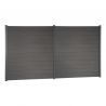 Travée de cloture bois composite avec poteau easy alu Travée de cloture bois composite avec poteau easy alu