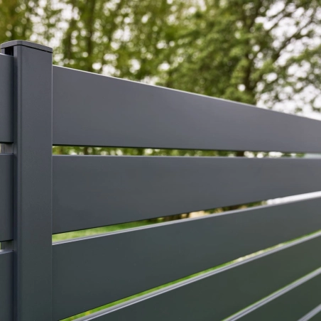 Kit clôture ajourée lame aluminium sur platine | Easy Clôture