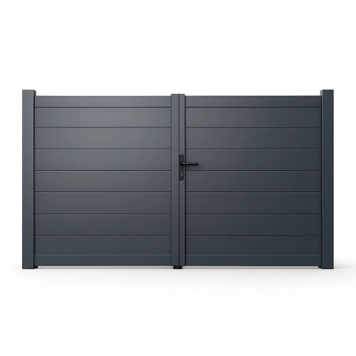 Portail battant aluminium plein lame XXL | Easy Clôture
