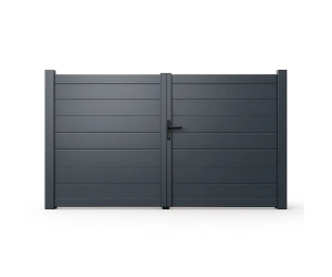 Portail battant aluminium plein lame XXL | Easy Clôture