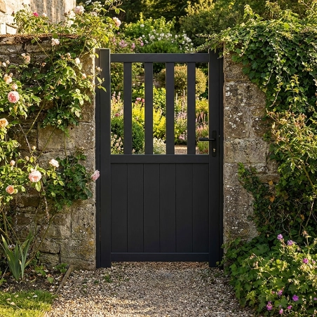 Portillon aluminium semi ajouré | Easy Clôture