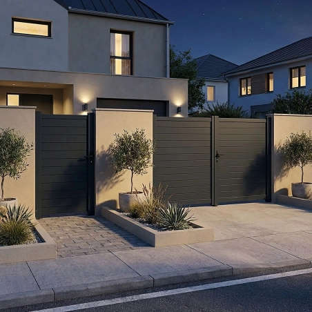 Portillon aluminium plein XL | Easy Clôture