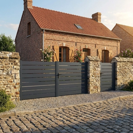 Portillon aluminium ajouré | Easy Clôture