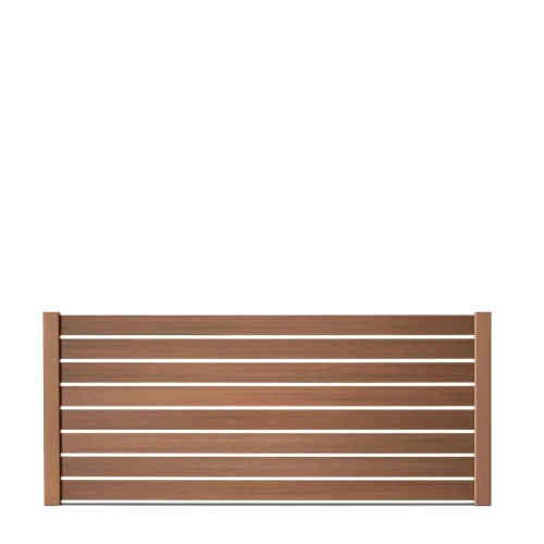 Kit clôture ajourée lame composite coextrudée sur platine | Easy Clôture