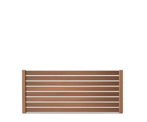 Kit clôture ajourée lame composite coextrudée sur platine | Easy Clôture