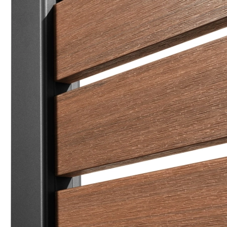 Kit clôture ajourée lame composite coextrudée sur platine | Easy Clôture