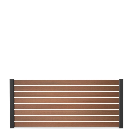 Kit clôture ajourée lame composite coextrudée sur platine | Easy Clôture