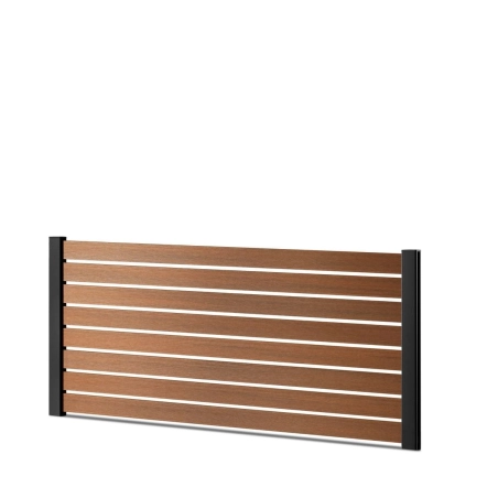 Kit clôture ajourée lame composite coextrudée sur platine | Easy Clôture