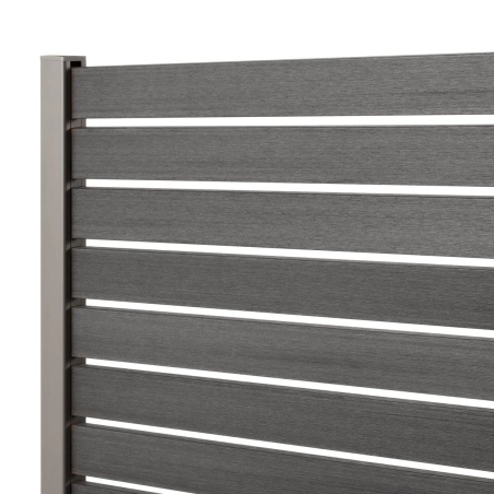 Kit clôture ajourée lame composite coextrudée sur platine | Easy Clôture