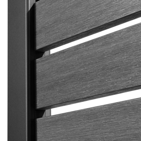 Kit clôture ajourée lame composite coextrudée sur platine | Easy Clôture