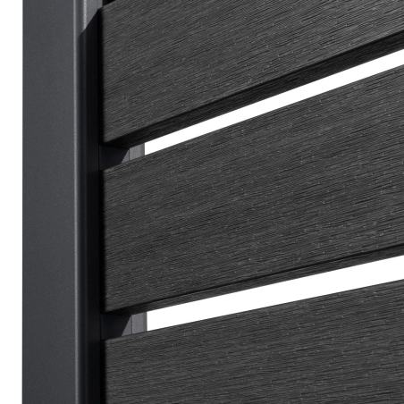 Kit clôture ajourée lame composite coextrudée sur platine | Easy Clôture