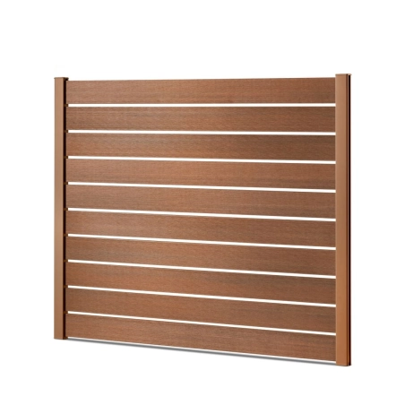 Kit clôture ajourée lame composite coextrudée sur platine | Easy Clôture