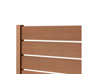 Kit clôture ajourée lame composite coextrudée sur platine | Easy Clôture