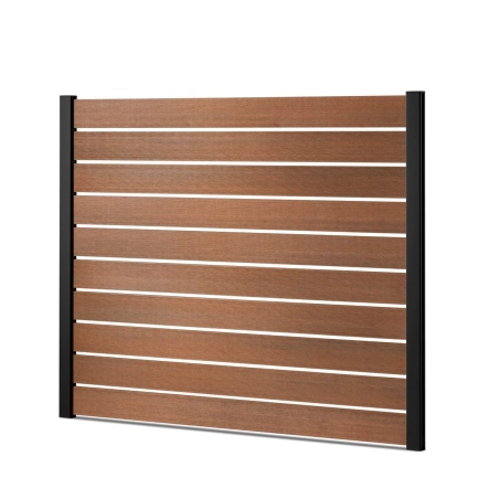 Kit clôture ajourée lame composite coextrudée sur platine | Easy Clôture