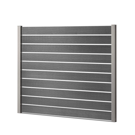 Kit clôture ajourée lame composite coextrudée sur platine | Easy Clôture