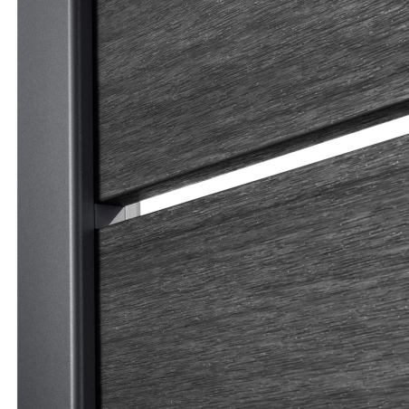 Kit clôture ajourée lame composite coextrudée sur platine | Easy Clôture