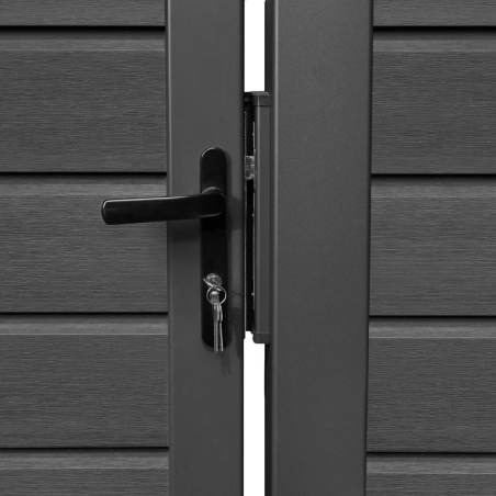 Portillon composite lame persienne | Easy Clôture