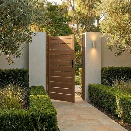 Portillon composite lame ajourée | Easy Clôture