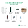 Kit panneau rigide Ø 5 mm occultation bois Mélèze | Easy Clôture