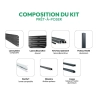 Kit clôture composite lame déco Azural à sceller | Easy Clôture
