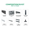 Kit clôture bois composite Tropical sur platine | Easy Clôture