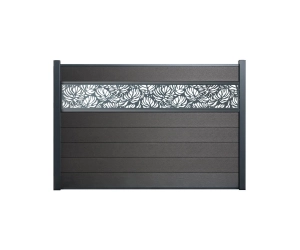 Kit clôture bois composite Tropical sur platine | Easy Clôture