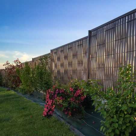 Brise vue occultant lattes à tresser Easy Home - gris anthracite Brise vue occultant lattes à tresser Easy Home - gris anthracite