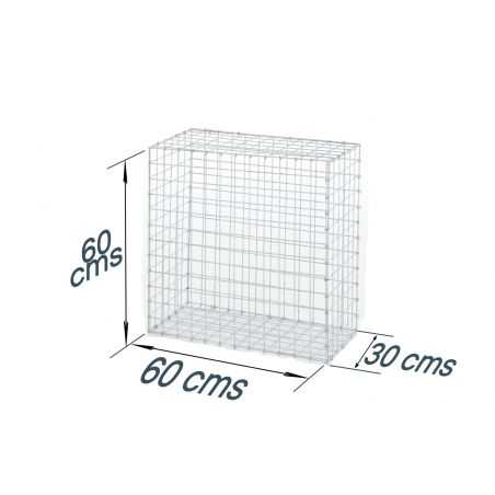 Gabion décoratif rectangulaire longueur 60 x hauteur 60 cms Gabion décoratif rectangulaire longueur 60 x hauteur 60 cms