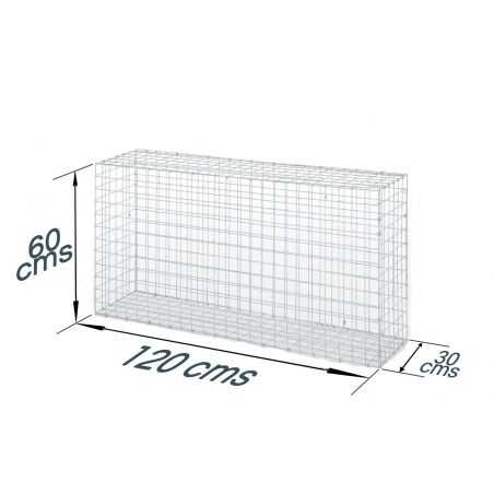 Gabion décoratif rectangulaire longueur 120 x hauteur 60 cms Gabion décoratif rectangulaire longueur 120 x hauteur 60 cms