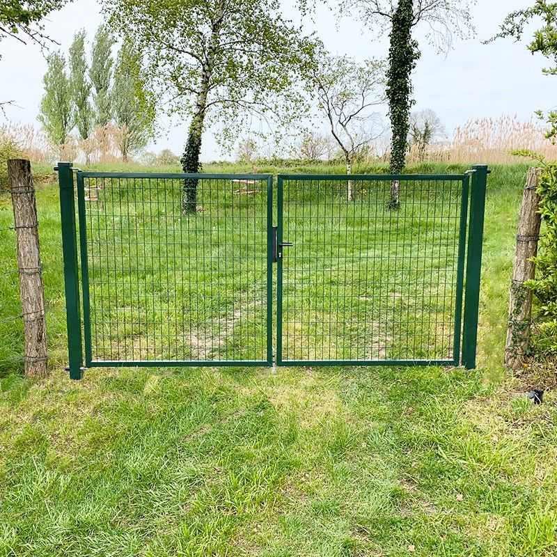 Portillon De Jardin En Acier Vert 106x230 Cm - Simple Et Solide