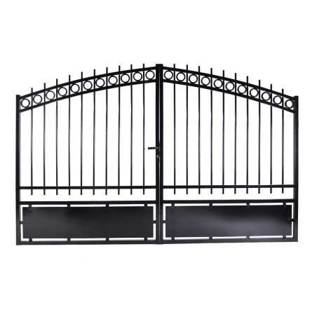 Portail en aluminium style fer forgé noir Portail en aluminium style fer forgé noir