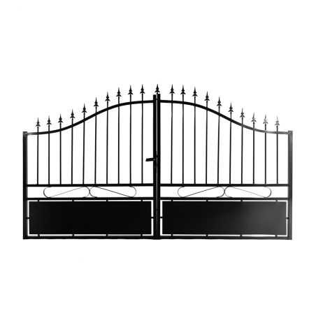 Portail en aluminium ajouré noir Portail en aluminium ajouré noir