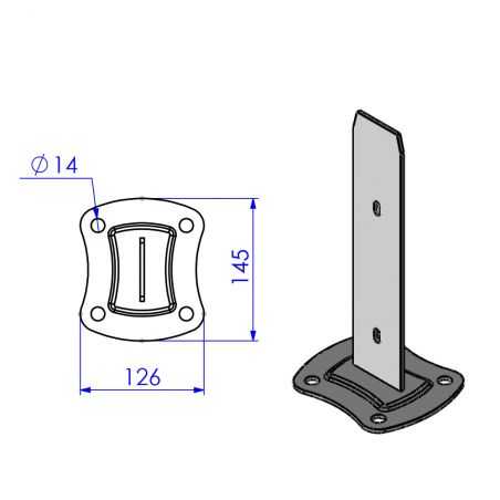 Schéma platine pour poteau Easy Pro Clip