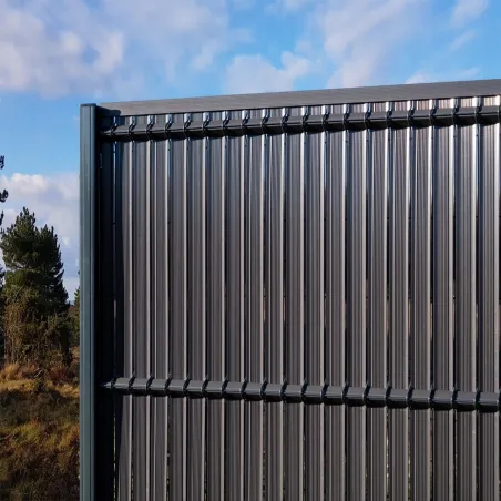 Kit d'occultation en lattes PVC gris anthracite